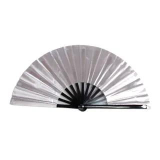 【輝武】武術用品-銀色太極功夫扇/武術扇-全竹骨易開合典雅古色銀蔥扇(2把)