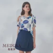 【MEDUSA 曼度莎】現貨-涼感 藍色龜背嫘縈上衣（M-2L）｜女上衣 無袖上衣 加大尺碼(101-78501)