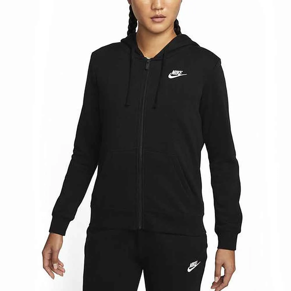 【NIKE 耐吉】AS W NSW CLUB FLC FZ HOODIE ST 連帽外套 棉 黑 女 運動 休閒(DQ5472-010 ％)