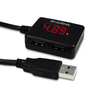 【aibo】PMT044 USB數位電表4埠充電器