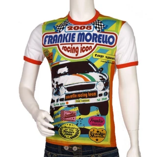 【FRANKIE】美式風格賽車圖案率性 T-shirt(白F8034081)