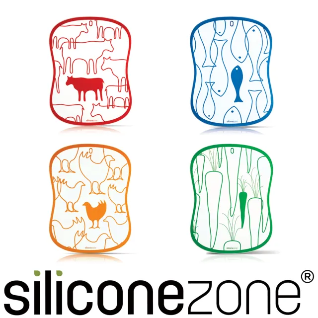 【Siliconezone】施理康四入調理砧板(4人裝組)