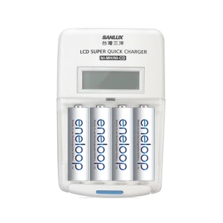 【日本Panasonic國際牌eneloop】低自放電充電電池組(搭配液晶充電器+3號4入)