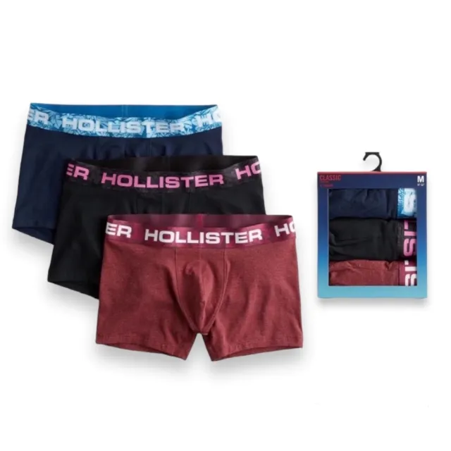 【HOLLISTER Co】HCO海鷗三件組合男生經典四角內褲(多款可選)