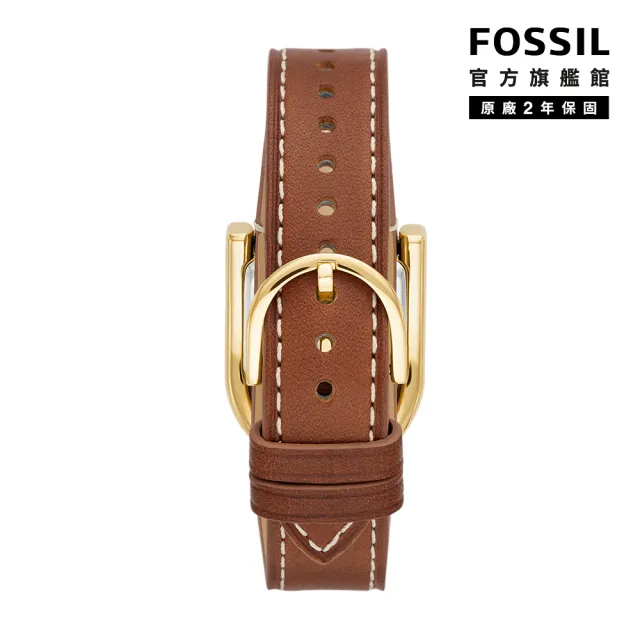 【FOSSIL 官方旗艦館】Harwell 義式經典馬鞍女錶 棕色真皮錶帶 手錶 28MM ES5264