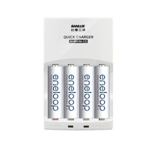【日本Panasonic國際牌eneloop】低自放電充電電池組(搭配智慧型充電器+3號4入)