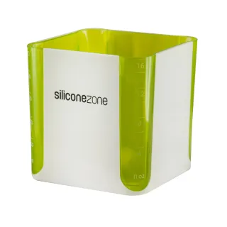 【Siliconezone】520ml施理康耐熱立方造型計量杯&計量匙(綠)
