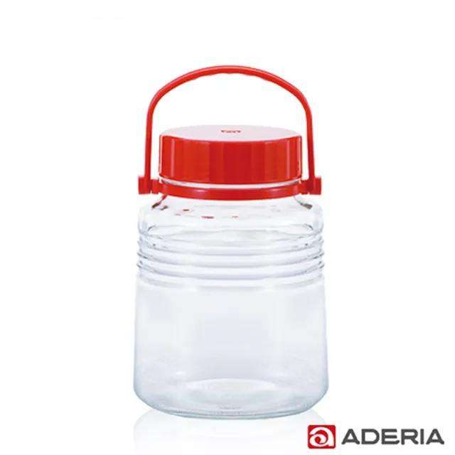 【ADERIA】日本進口手提式梅酒醃漬玻璃瓶3L(醃漬 梅酒罐 玻璃)