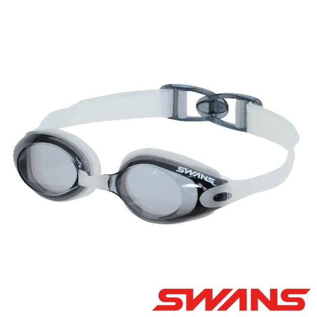 【ATUNAS 歐都納】日本SWANS泳鏡(SWB-1透明黑/防霧/抗UV/舒適/游泳/矽膠)