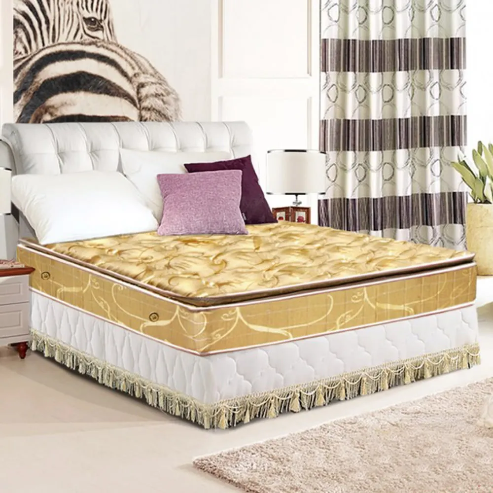 【smile思邁樂】黃金睡眠五段式竹炭紗正三線乳膠獨立筒床墊6X6.2尺(雙人加大)