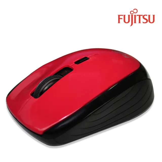 【FUJITSU富士通】USB無線光學滑鼠(FR400紅)