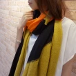 【Lus.G】日系古著撞色針織圍巾(共4色)