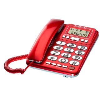 【SANLUX 台灣三洋】TEL-857來電超大鈴聲有線電話(通話保留聲/超大鈴聲/老人機)