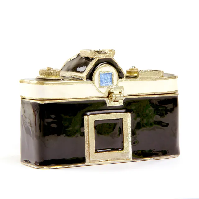 【三卡寶精品】復古照相機-金屬擺件 工藝品 奧地利水鑽(珠寶盒)