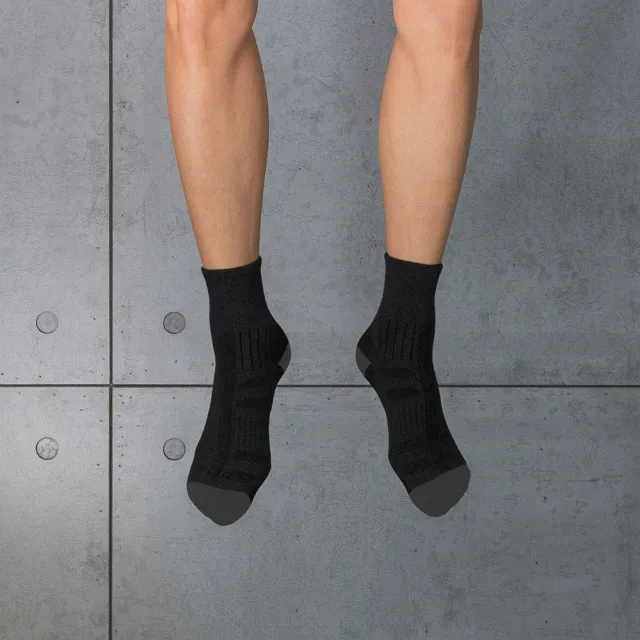 【aPure】PureSocks除臭襪-弧型短筒運動襪(黑)