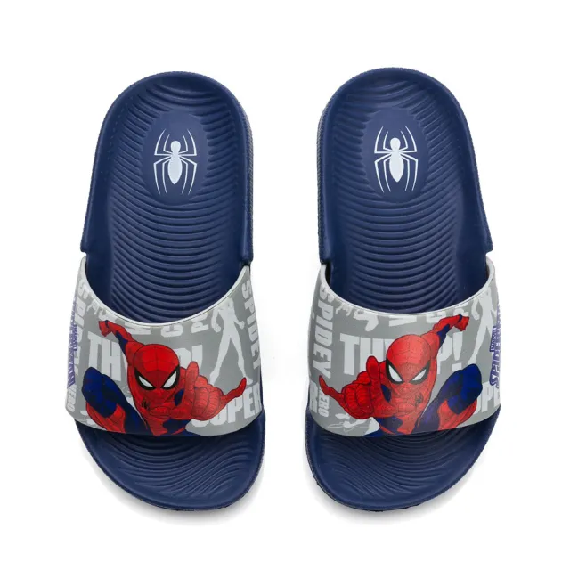 【Marvel 漫威】正版童鞋 蜘蛛人 拖鞋/輕量 舒適 好穿脫 台灣製 藍(MNKS35026)