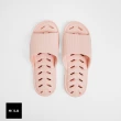 【HOLA】EVA緩壓排水浴室拖鞋-粉橘L 25cm