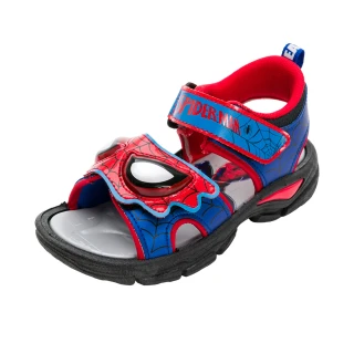 【Marvel 漫威】正版童鞋 蜘蛛人 電燈涼鞋/絆帶設計 舒適 好穿脫 台灣製 藍紅(MNKT35122)