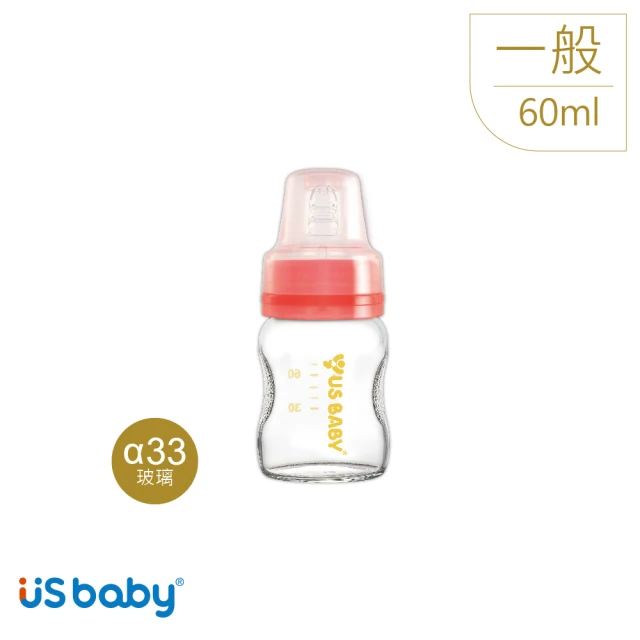 【US BABY 優生】真母感玻璃奶瓶(一般口徑60ml)