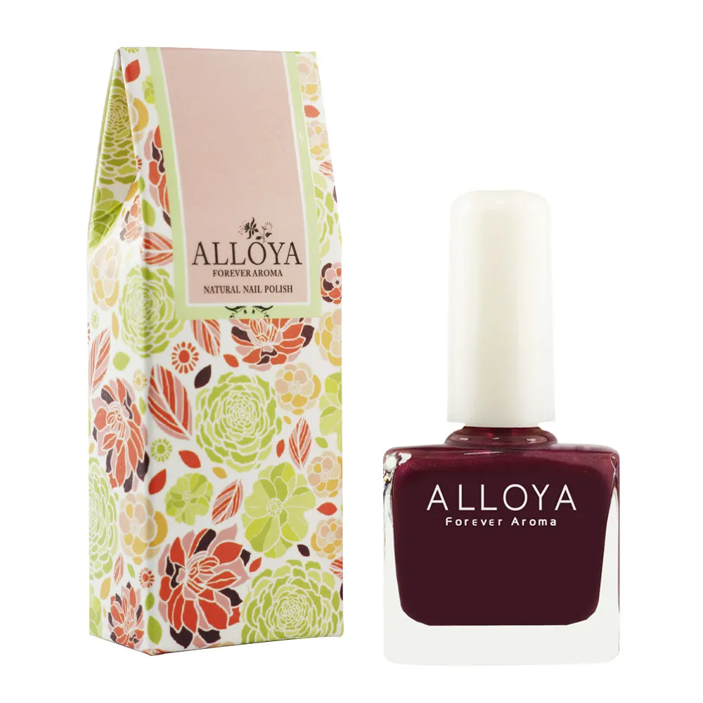【英國ALLOYA愛若雅】Y022 香氛水指彩甲油(可剝可撕 果醬紅)