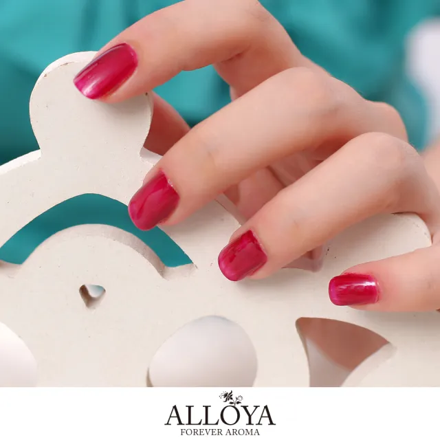 【英國ALLOYA愛若雅】Y022 香氛水指彩甲油(可剝可撕 果醬紅)