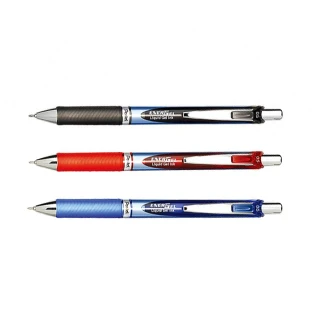 【Pentel 飛龍】ENERGEL 極速鋼珠筆 0.5mm 12支/盒 BLN75(黑/紅/藍)