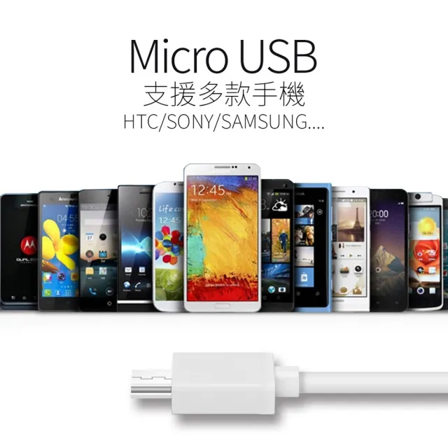 【ZIYA】智慧型手機專用 Micro USB 充電傳輸線 炫彩款 繽紛色系(100cm)
