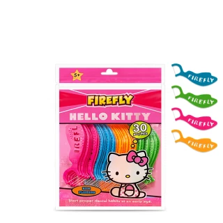 【兒童牙線】Hello Kitty兒童牙線棒 30入/包(獨家無銳角安全牙線)