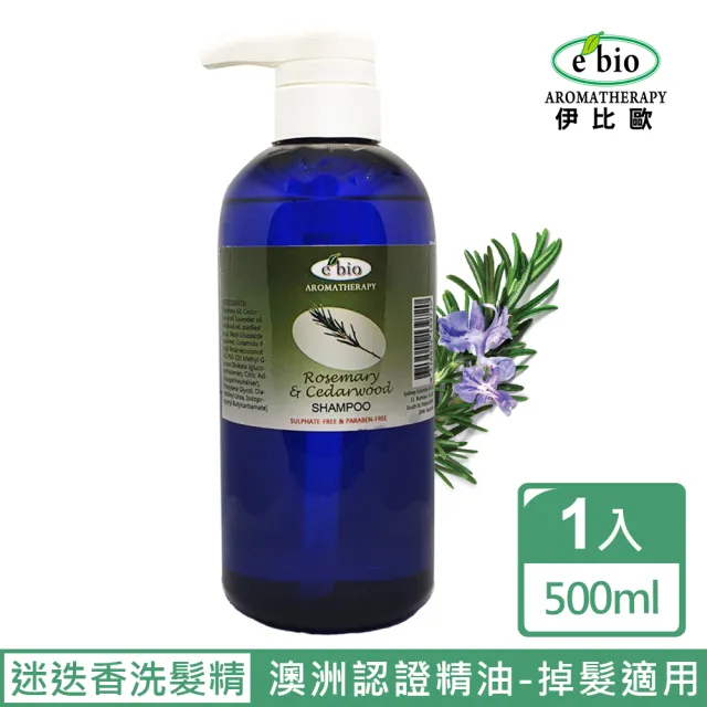 【ebio伊比歐】迷迭香&雪松精油洗髮精l-油性&防掉髮(500ml)