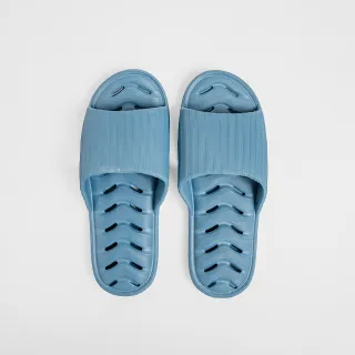 【HOLA】EVA緩壓排水浴室拖鞋-靛藍M 25.5cm