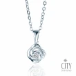 【City Diamond引雅】花型天然鑽石白K墬/項鍊