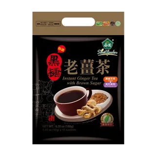 【薌園】特特濃黑糖老薑茶X1袋(12gX15包/袋)