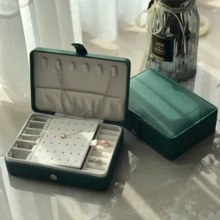 【帕斯特收納生活】歐風典雅方形首飾盒 飾品 可攜帶珠寶盒 戒指 耳環(收納盒)