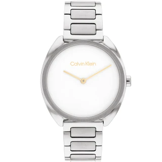 【Calvin Klein 凱文克萊】CK 簡約都會時尚腕錶-34mm/銀(CK25200275)