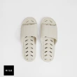 【HOLA】EVA緩壓排水浴室拖鞋-白灰S 23cm