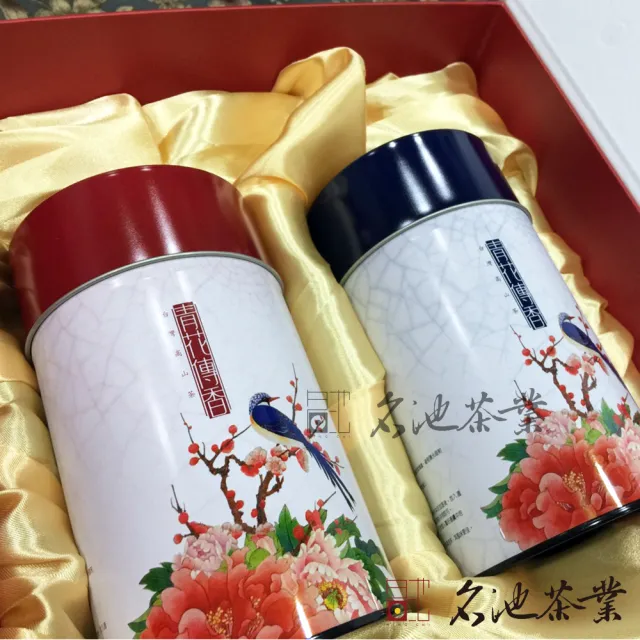 【名池茶業】綜合茶葉禮盒阿里山高山茶-五分凍頂烏龍茶葉150gx2罐(青花傳香款)