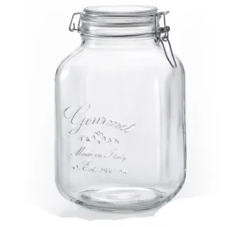 【ADERIA】日本進口密封寬口方形玻璃沙拉罐(3100ml)