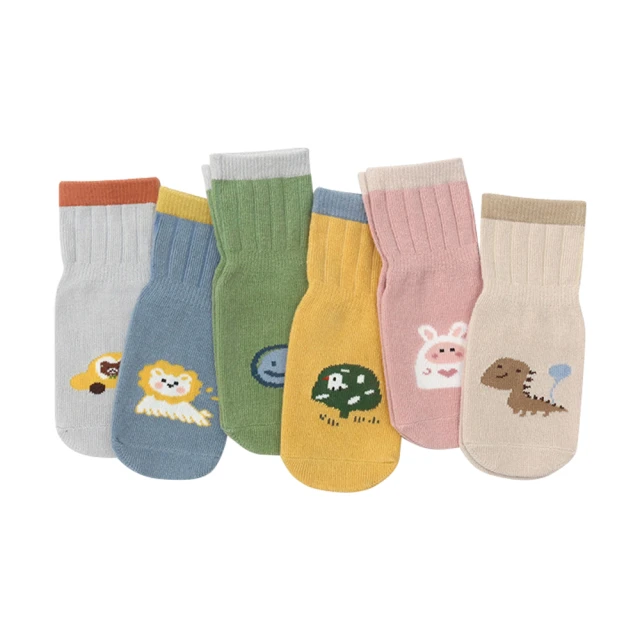 【JoyNa】3雙入-嬰兒襪 寶寶止滑襪 童襪 防滑襪(腳踝加固設計.防掉.滿版點膠)
