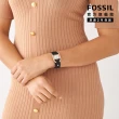 【FOSSIL 官方旗艦館】Harwell 輕奢馬鞍知性女錶 黑色真皮錶帶 28MM ES5263