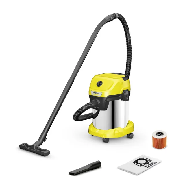 KARCHER 凱馳 乾濕兩用吸塵器WD 3S+KFI357絨毛不織布集塵袋