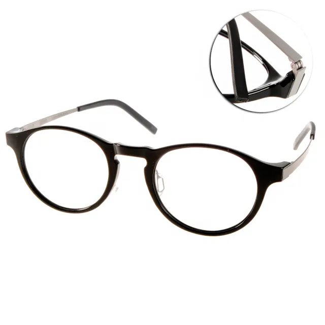 【JULIO】完美工藝眼鏡(黑-銀#SHANGHAI BLK)