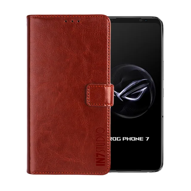 【IN7】ASUS ROG Phone 7/ 7 Ultimate 6.78吋 磁扣側掀瘋馬紋PU皮套