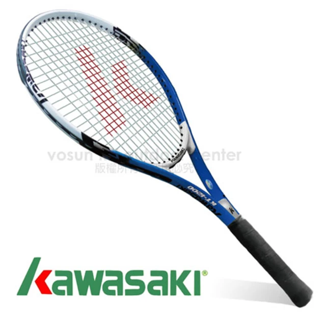 【日本 KAWASAKI】川崎 Power 3D強化鋁合金網球拍_全碳網球拍(藍 KP1200BL)