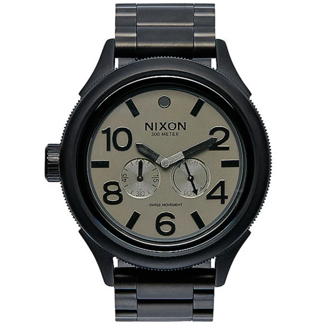 NIXON OCTOBER TIDE 戰鷹裴龍經典時尚腕錶-黑(A4741062)