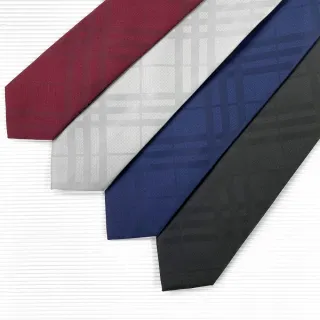 【vivi 領帶家族】熱賣暗格紋手打流行窄版7cm領帶(四色-黑、灰、藍、紅)