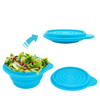 【LEXNFANT】含蓋摺疊碗-小-250ml(餐盒 環保 廚具 便當 折疊 野餐)