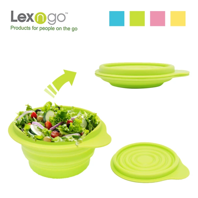 【LEXNFANT】含蓋摺疊碗-小-250ml(餐盒 環保 廚具 便當 折疊 野餐)