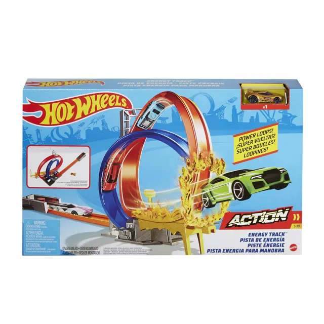 【Hot Wheels 風火輪】雙迴旋火圈軌道組