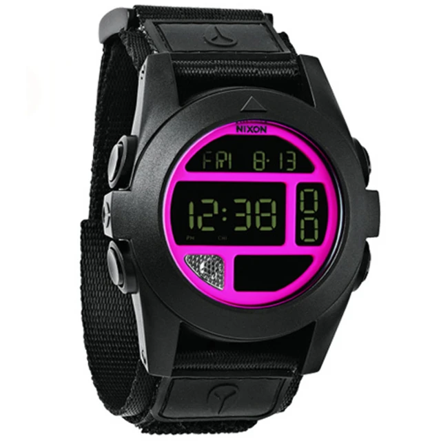 【NIXON】THE BAJA 多功能科技感潮流錶-粉紅(A489-480)