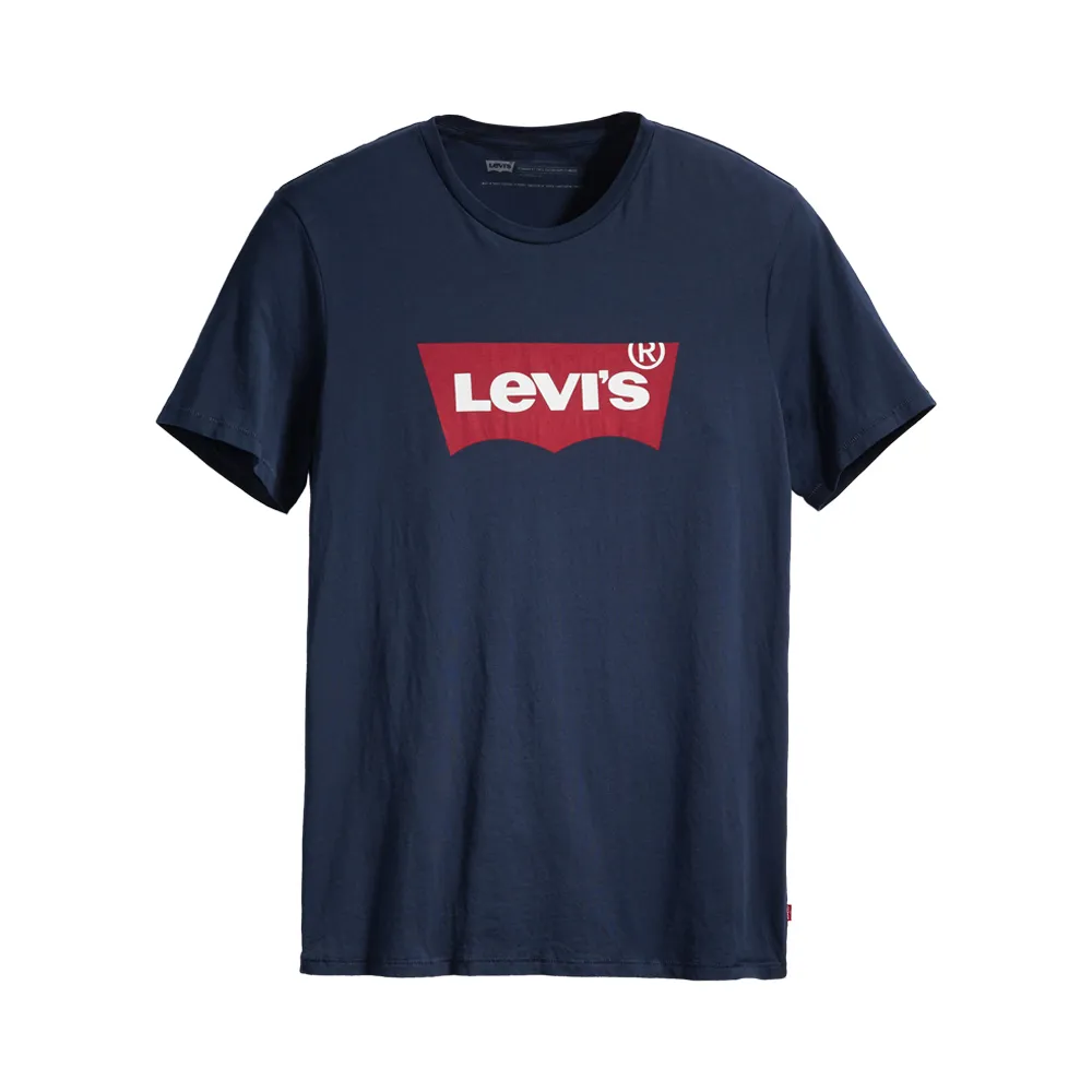 【LEVIS 官方旗艦】男款 短袖T恤 / 修身版型 / 經典LOGO TEE / 藍 熱賣單品 17783-0139